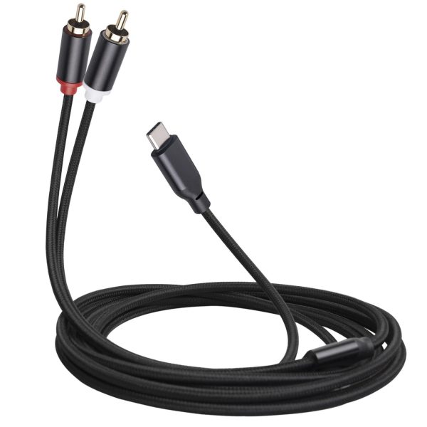 Maxbell Type C to Dual Cable Audio for Audio Equipment Phones Recorders 2M Fashion