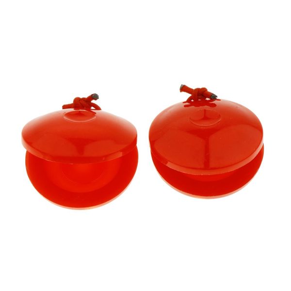 Maxbell 1 Pair Plastic Castanet Kids Percussion Toy Red Supply