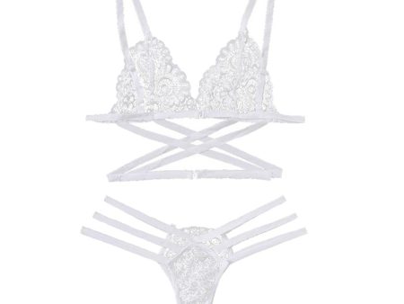 Maxbell Womens 2 Piece Lace Hollow Perspective Bikini Swimsuit Beach Swimwear Set White S Online