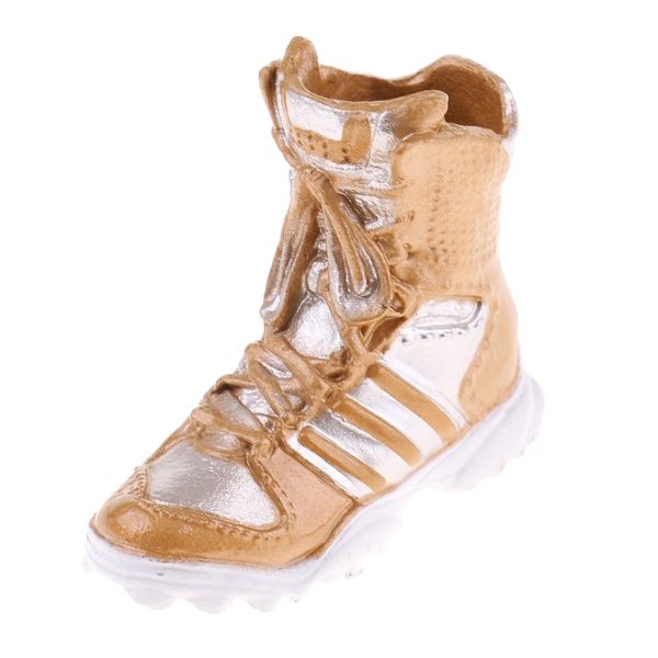 Maxbell 1 6 Scale Shoes Model Combat Boots for 12  Female Action Figure Body Gold Fashion