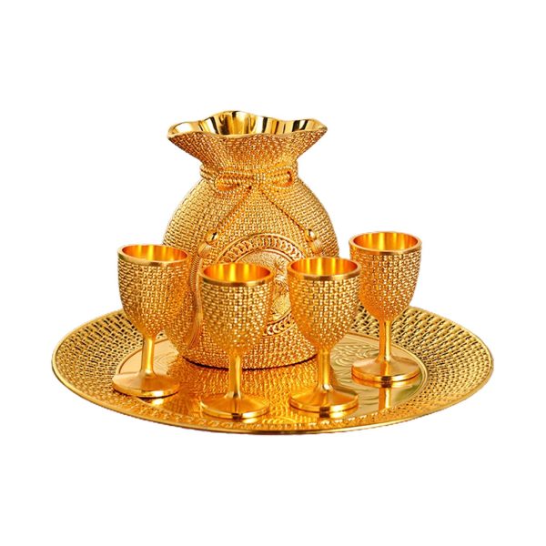 Maxbell 6 Pieces Metal Cup Flagon Goblet Kit Elegant High Performance Retro Premium Hot on Sale