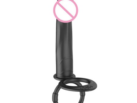 Maxbell Reusable Fake Penis Extension Sleeve Silicone Vibrator Ring Condom Cover Black For Sale