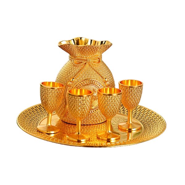 Maxbell 6 Pieces Metal Cup Flagon Goblet Kit Elegant High Performance Retro Premium Hot on Sale